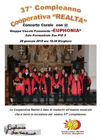 37° compleanno “Cooperativa Realtà” Concerto Corale